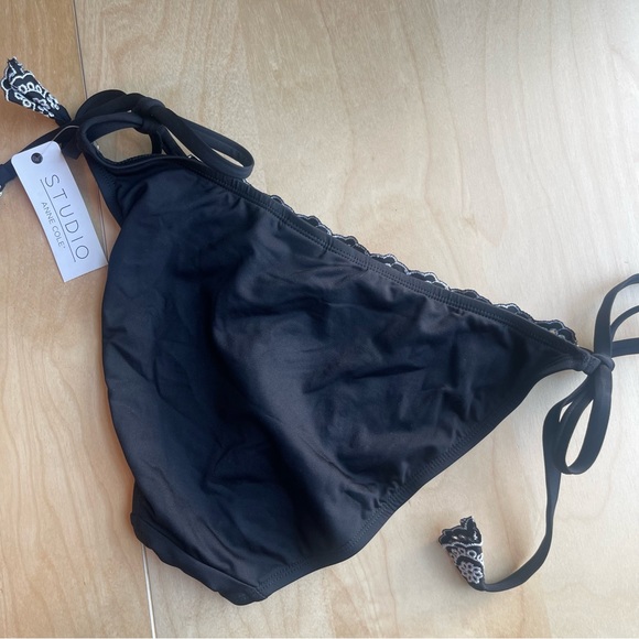 Anne Cole Studio | Black Eyelet Side-Tie Bikini Bottoms - Picture 4 of 8